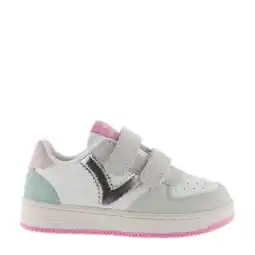 Wehkamp Victoria Tiempo Tiras Serraje Cra leren sneakers wit/roze aanbieding