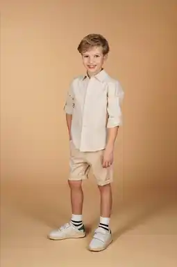 Wehkamp Le Chic Garcon regular chino short beige aanbieding