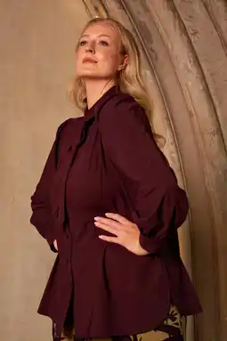Wehkamp Plus Basics travelstof blouse aanbieding