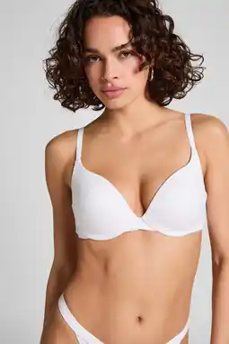 Wehkamp Hunkemöller voorgevormde push-up bh Cotton wit aanbieding