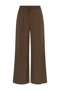 Wehkamp MSCH Copenhagen wide leg regularwaist broek bruin aanbieding