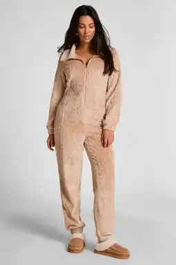 Wehkamp Hunkemöller fleece onesie beige aanbieding