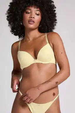 Wehkamp Hunkemöller voorgevormde beugelbh Pointelle geel aanbieding