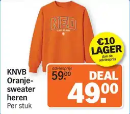 Albert Heijn KNVB Oranje- sweater heren aanbieding