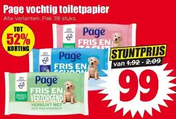 Dirk Page vochtig toiletpapier aanbieding