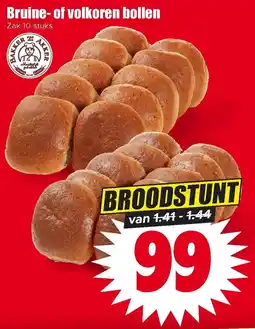 Dirk Bruine of volkoren bollen aanbieding