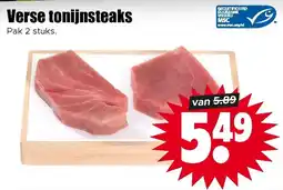 Dirk Verse tonijnsteaks aanbieding