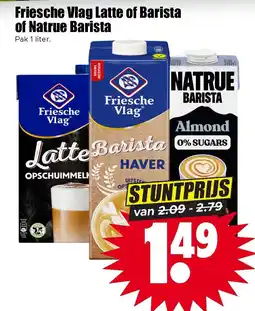 Dirk Friesche vlag latte of barista of natrue barista aanbieding