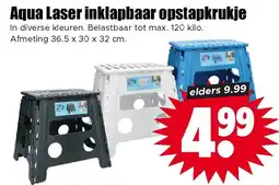 Dirk Aqua laser inklapbaar opstapkrukje aanbieding