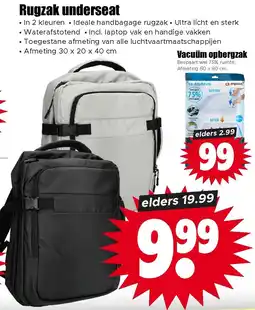 Dirk Rugzak underseat aanbieding