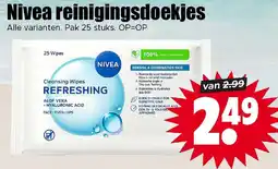 Dirk Nivea reinigingsdoekjes aanbieding