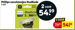 Kruidvat Philips Navulmesjes OneBlade aanbieding