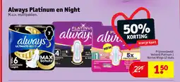 Kruidvat Always Platinum en Night aanbieding
