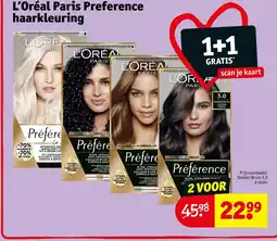 Kruidvat L'Oréal Paris Preference Haarkleuring aanbieding