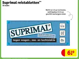 Kruidvat Suprimal reistabletten aanbieding