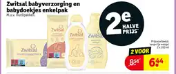 Kruidvat Zwitsal babyverzorging en babydoekjes enkelpak aanbieding