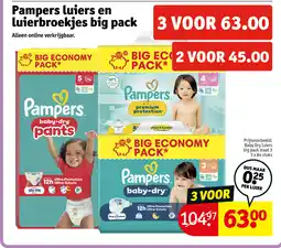 Kruidvat Pampers luiers en luierbroekjes big pack aanbieding