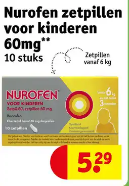 Kruidvat Nurofen zetpillen voor kinderen aanbieding