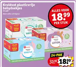 Kruidvat Kruidvat plasticvrije babydoekjes aanbieding