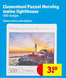 Kruidvat Clementoni Puzzel Morning maine lighthouse aanbieding