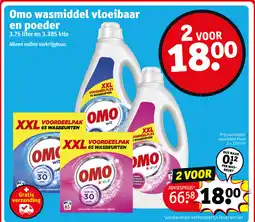 Kruidvat Omo wasmiddel vloeibaar en poeder aanbieding