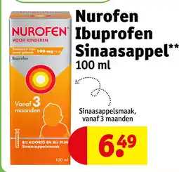 Kruidvat Nurofen Ibuprofen Sinaasappel aanbieding