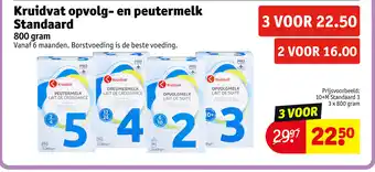 Kruidvat Kruidvat opvolg en peutermelk Standaard aanbieding