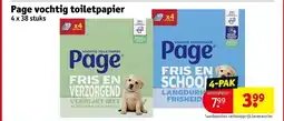Kruidvat Page vochtig toiletpapier aanbieding