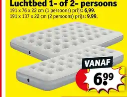 Kruidvat Luchtbed 1 of 2 persoons aanbieding