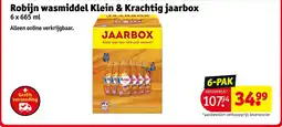 Kruidvat Robijn wasmiddel Klein & Krachtig jaarbox aanbieding