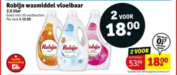Kruidvat Robijn wasmiddel vloeibaar aanbieding