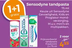 Trekpleister Sensodyne tandpasta aanbieding