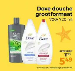 Trekpleister Dove douche aanbieding