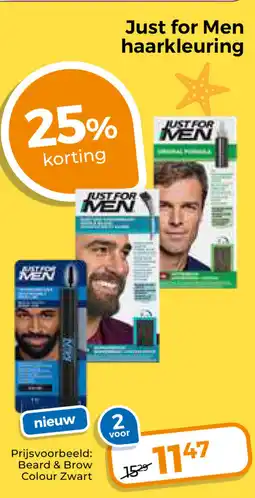 Trekpleister Just for Men haarkleuring aanbieding