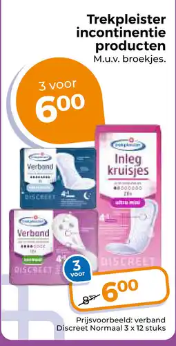 Trekpleister Trekpleister incontinentie producten aanbieding