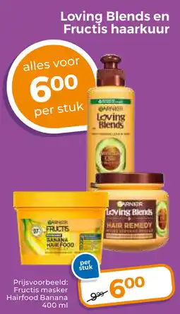 Trekpleister Loving Blends en Fructis haarkuur aanbieding