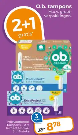 Trekpleister O.b. tampons aanbieding