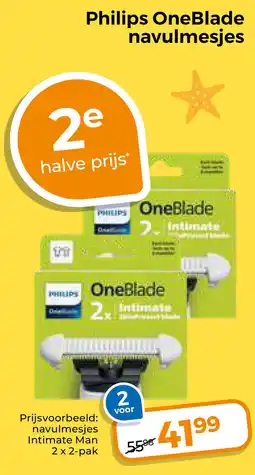 Trekpleister Philips oneblade navulmesjes aanbieding