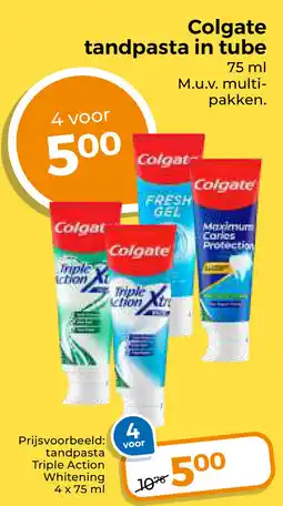 Trekpleister Colgate tandpasta in tube aanbieding