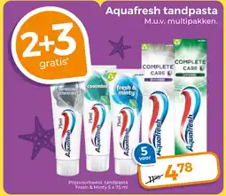 Trekpleister Aquafresh tandpasta aanbieding