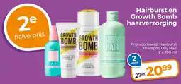 Trekpleister Hairburst en Growth Bomb haarverzorging aanbieding
