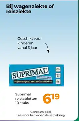 Trekpleister Suprimal reistabletten aanbieding