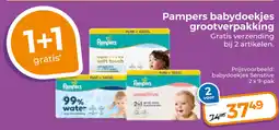 Trekpleister Pampers babydoekjes grootverpakking aanbieding