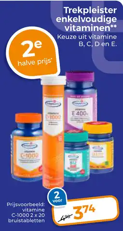 Trekpleister Trekpleister enkelvoudige vitaminen aanbieding