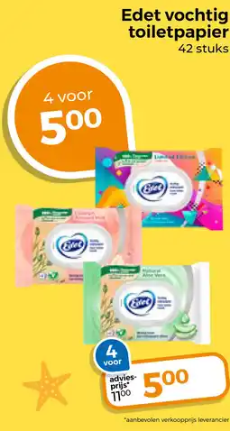 Trekpleister Edet vochtig toiletpapier aanbieding