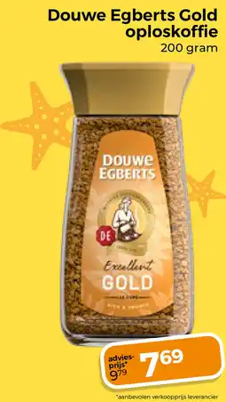 Trekpleister Douwe Egberts Gold oploskoffie aanbieding