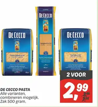 Dekamarkt De cecco pasta aanbieding