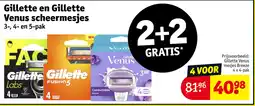 Kruidvat Gillette en Gillette Venus Scheermesjes aanbieding