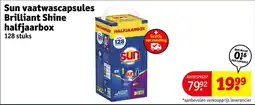 Kruidvat Sun Vaatwascapsules Brilliant Shine Halfjaarbox aanbieding