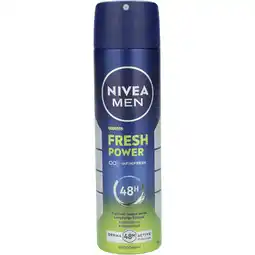 Dirk Nivea Deospray men fresh power aanbieding